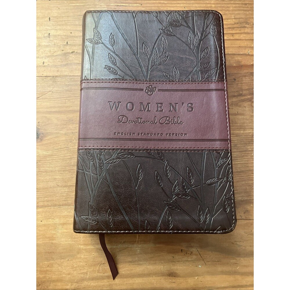 ESV Womens Devotional Bible - Burgundy TruTone Birch Design Crossway